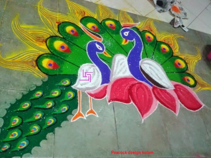 Birds Rangoli Designs With Dots For 2022
