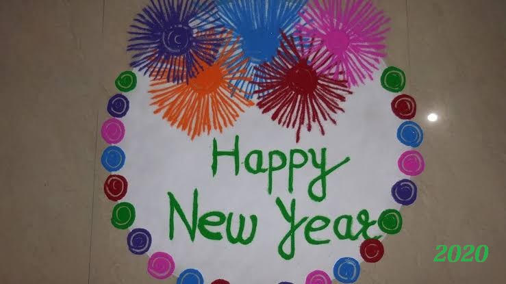 Happy New Year Rangoli designs 2020