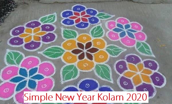 Simple and easy kolam designs for New Year 2020