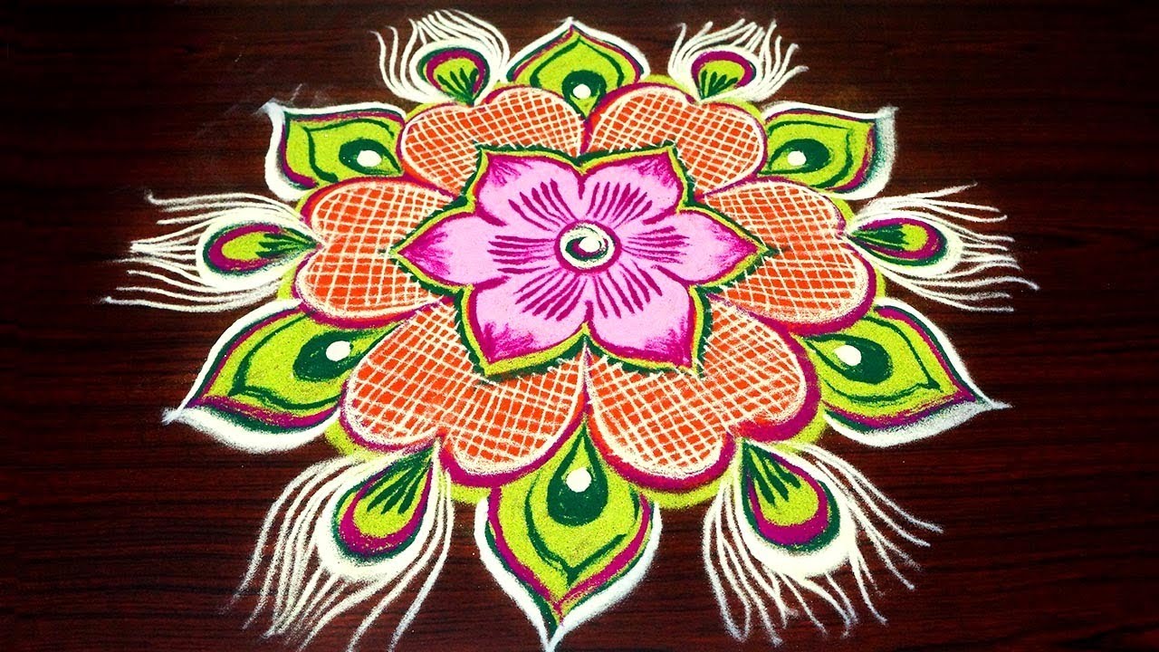 Simple and easy rangoli designs for home